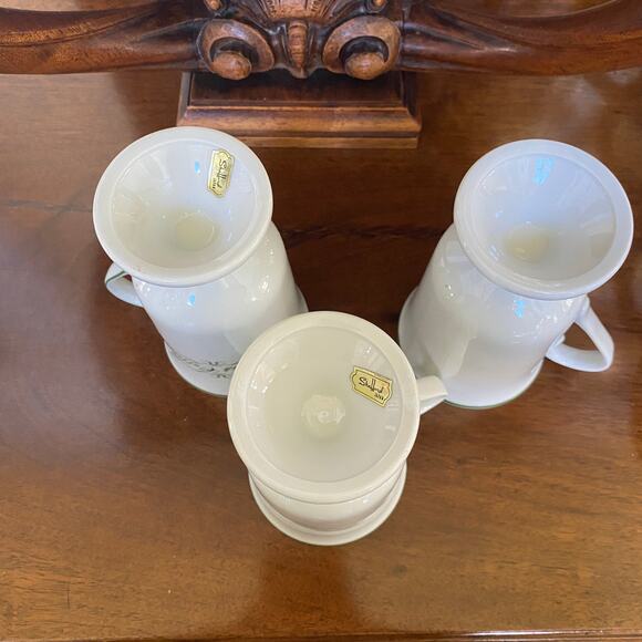 Set of 3 Irish Whiskey St. Patricks Day Shafford Japan Bone China Green Gold - Picture 7 of 10